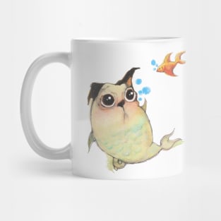 Pug meets goldfish Mug